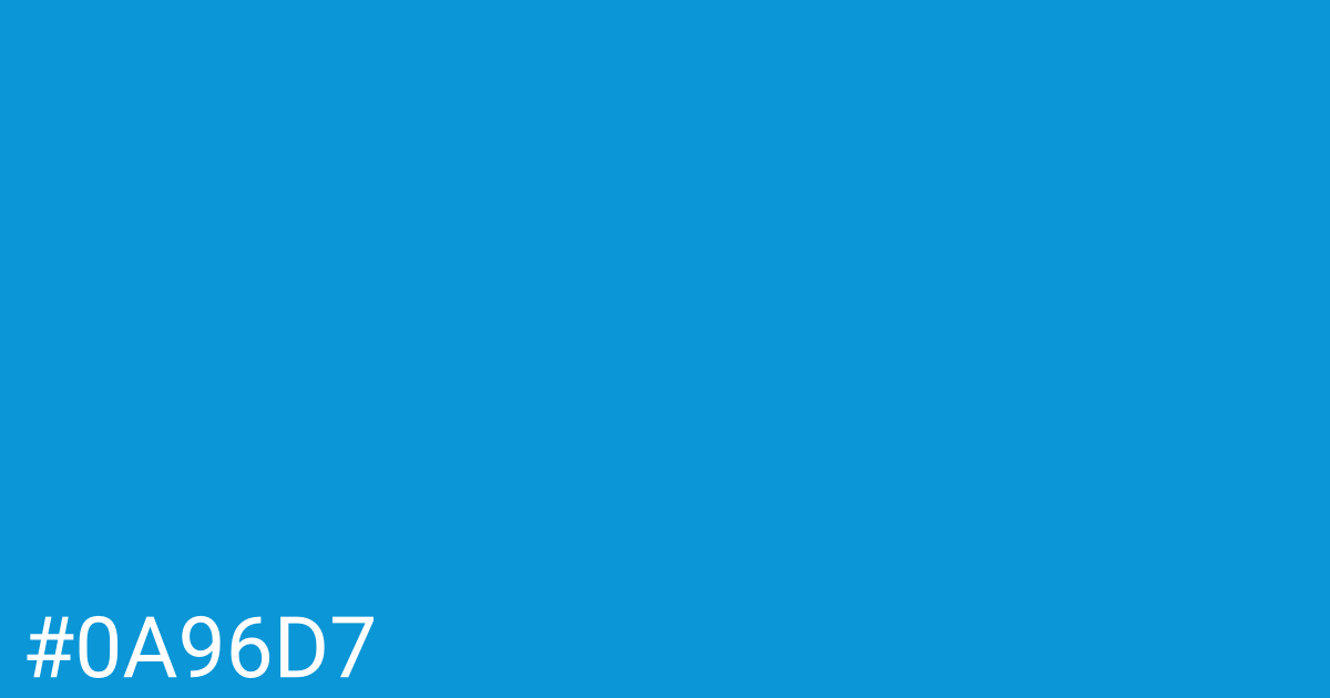 Hex color #0a96d7 graphic