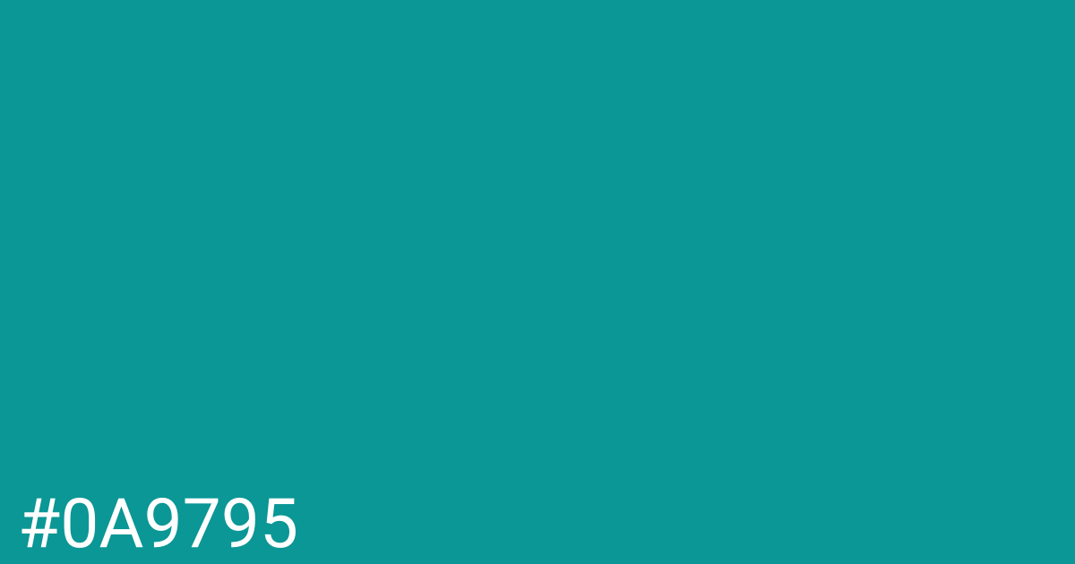 Hex color #0a9795 graphic