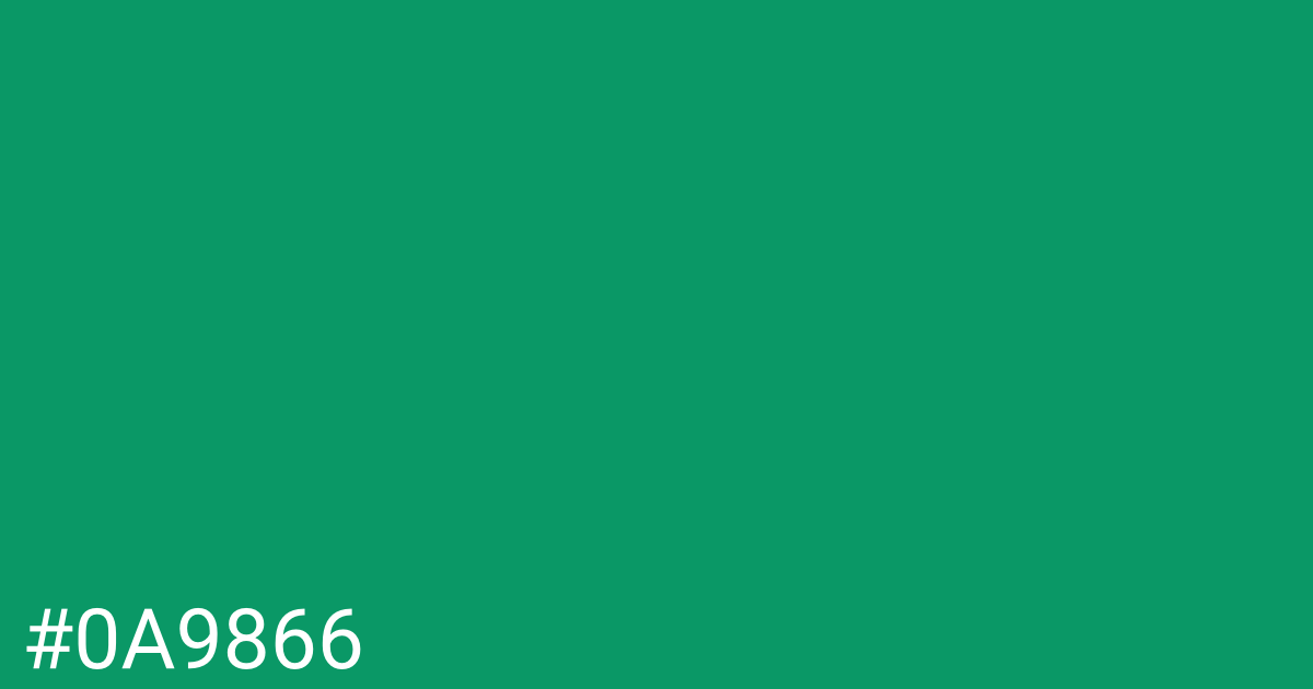 Hex color #0a9866 graphic