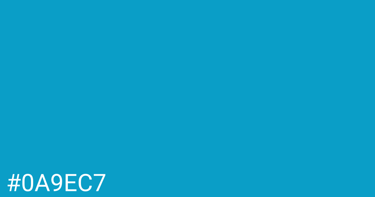 Hex color #0a9ec7 graphic