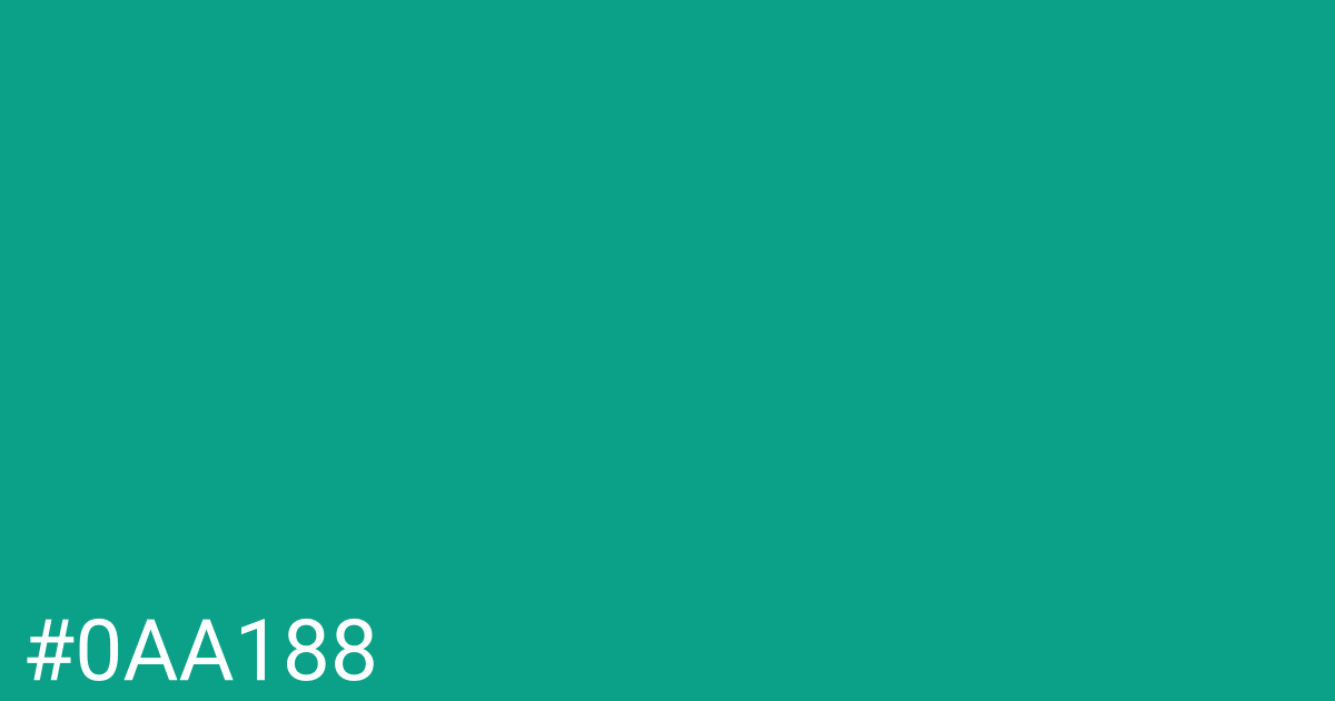 Hex color #0aa188 graphic