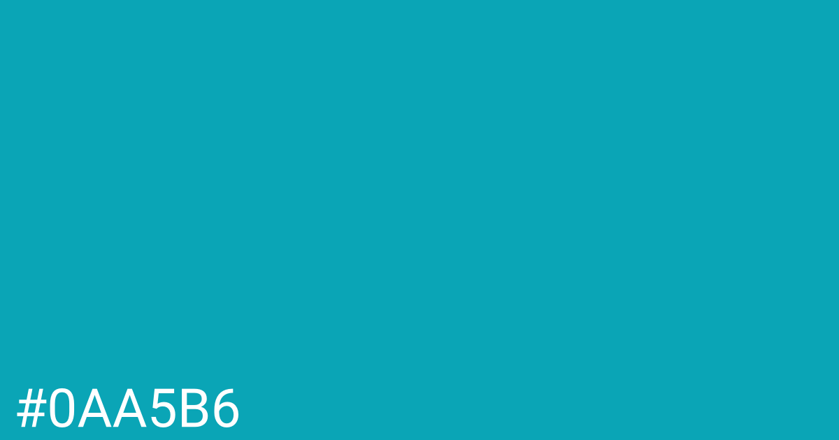 Hex color #0aa5b6 graphic