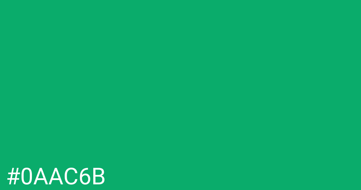 Hex color #0aac6b graphic