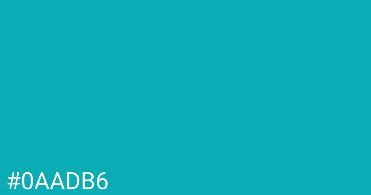 Hex color #0aadb6 graphic