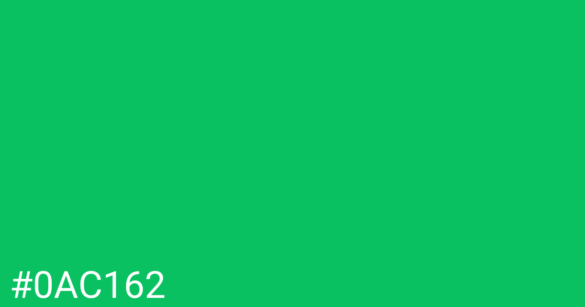 Hex color #0ac162 graphic