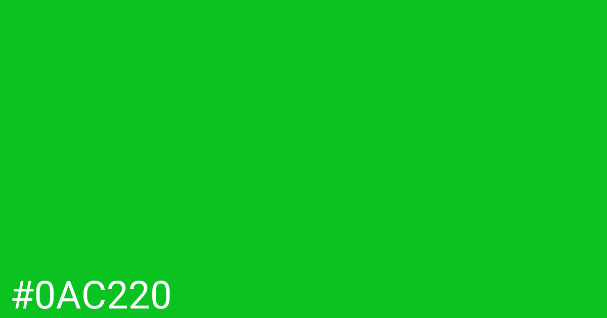 Hex color #0ac220 graphic