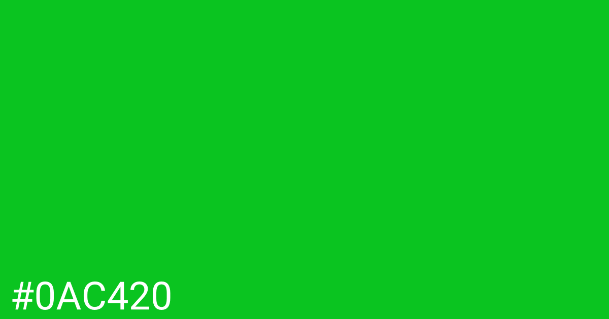 Hex color #0ac420 graphic