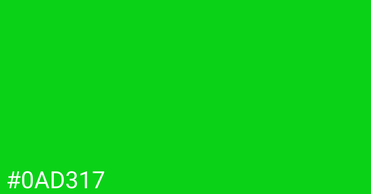 Hex color #0ad317 graphic