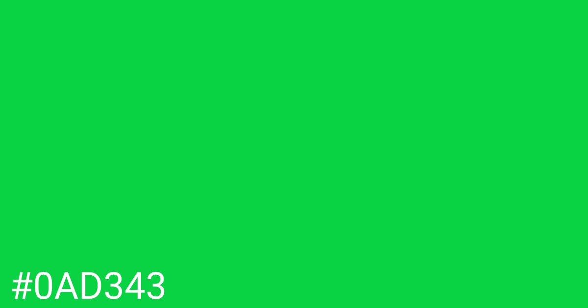 Hex color #0ad343 graphic
