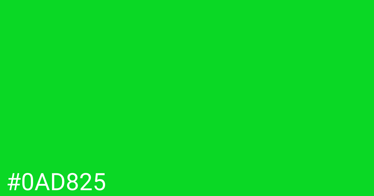 Hex color #0ad825 graphic