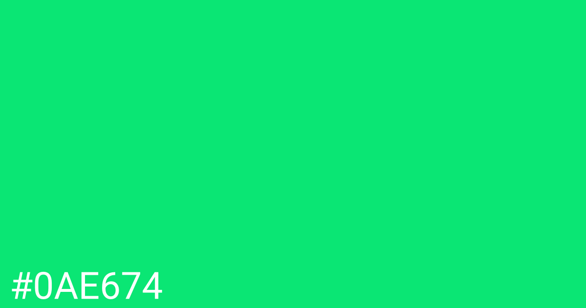 Hex color #0ae674 graphic