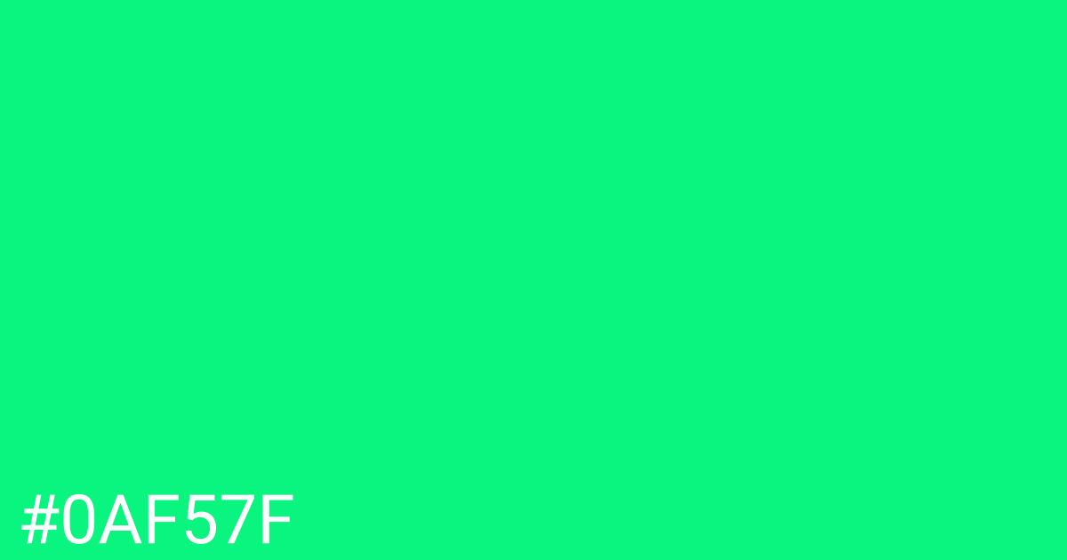 Hex color #0af57f graphic