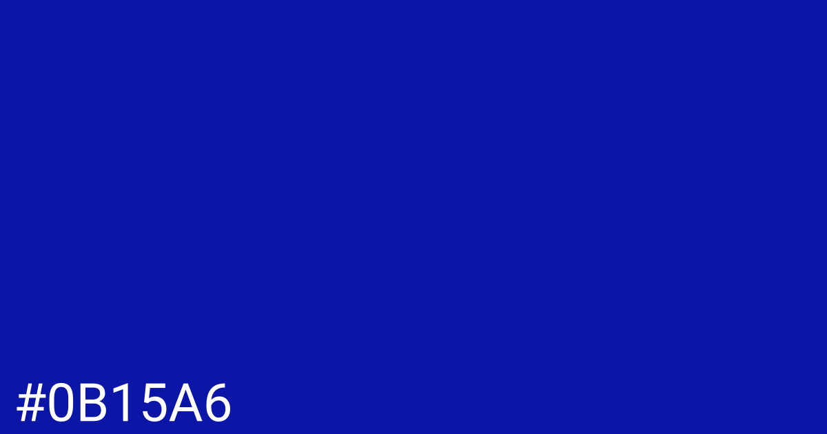 Hex color #0b15a6 graphic