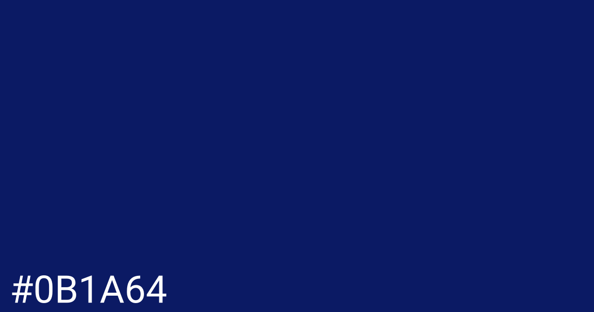Hex color #0b1a64 graphic