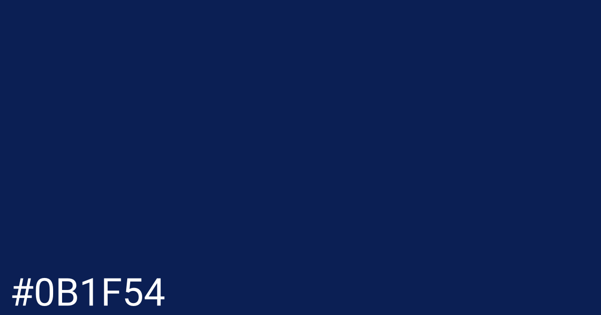 Hex color #0b1f54 graphic