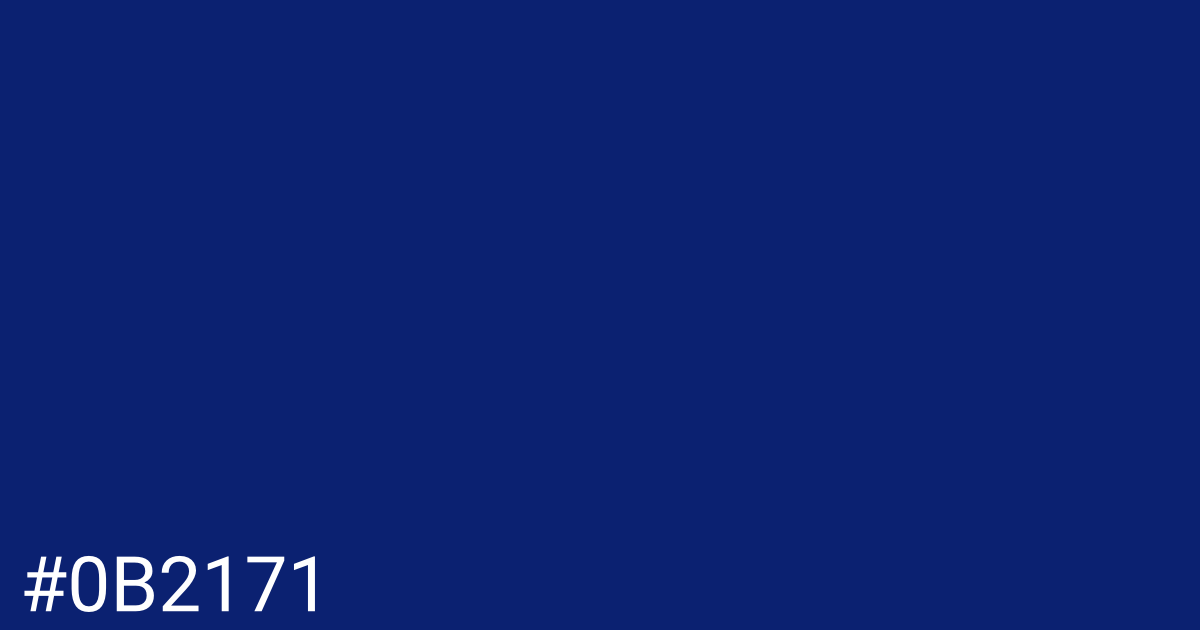 Hex color #0b2171 graphic