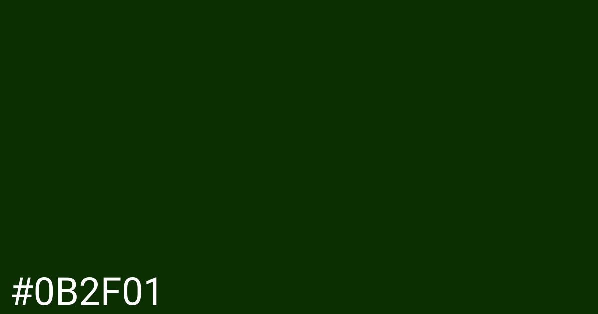 Hex color #0b2f01 graphic