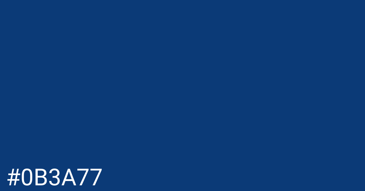 Hex color #0b3a77 graphic