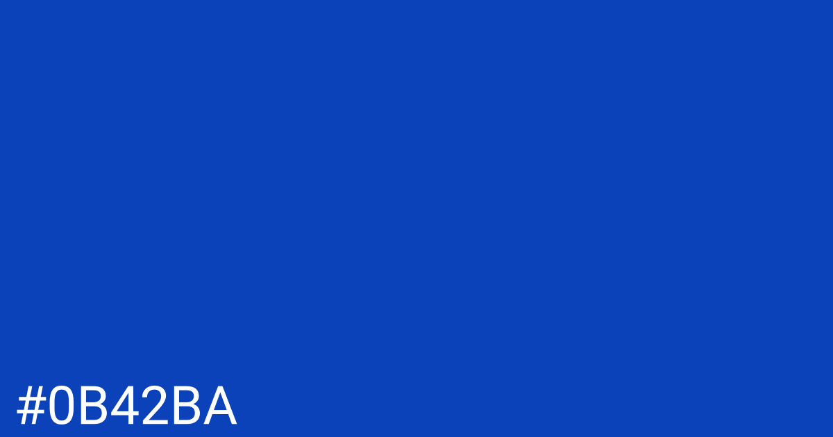 Hex color #0b42ba graphic