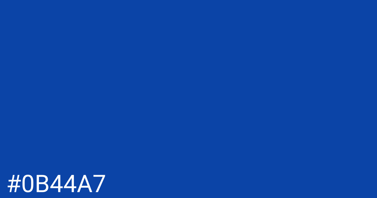 Hex color #0b44a7 graphic