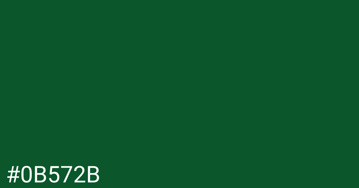 Hex color #0b572b graphic