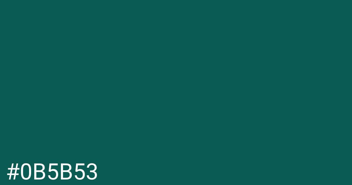 Hex color #0b5b53 graphic