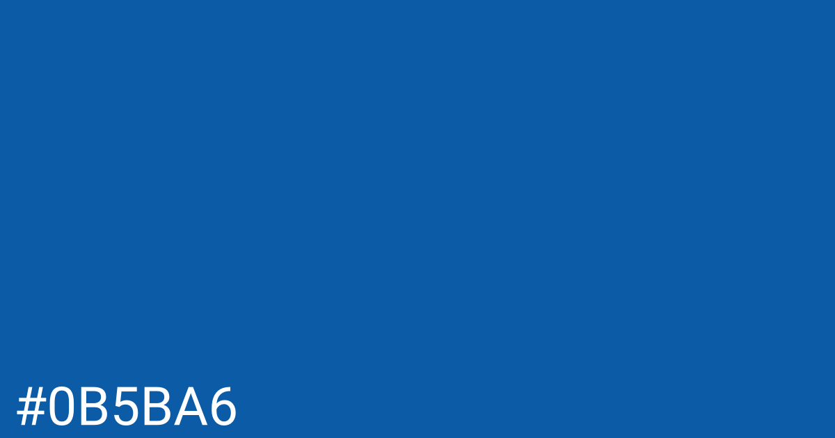 Hex color #0b5ba6 graphic