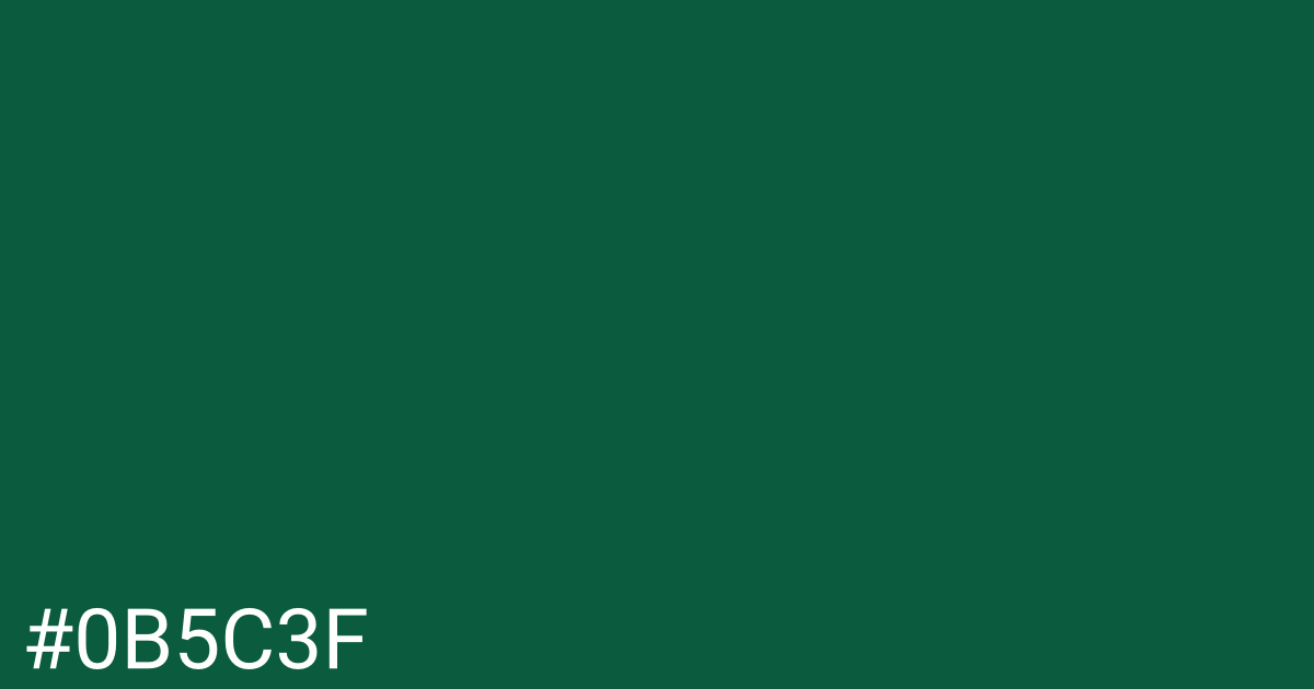 Hex color #0b5c3f graphic