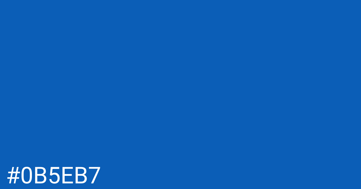 Hex color #0b5eb7 graphic