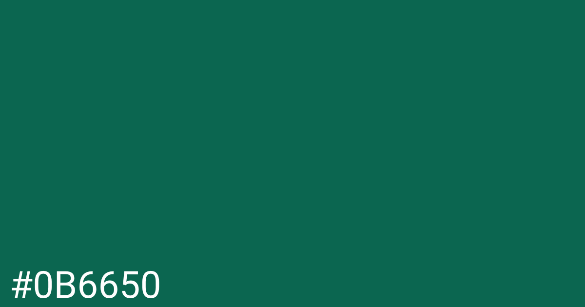 Hex color #0b6650 graphic