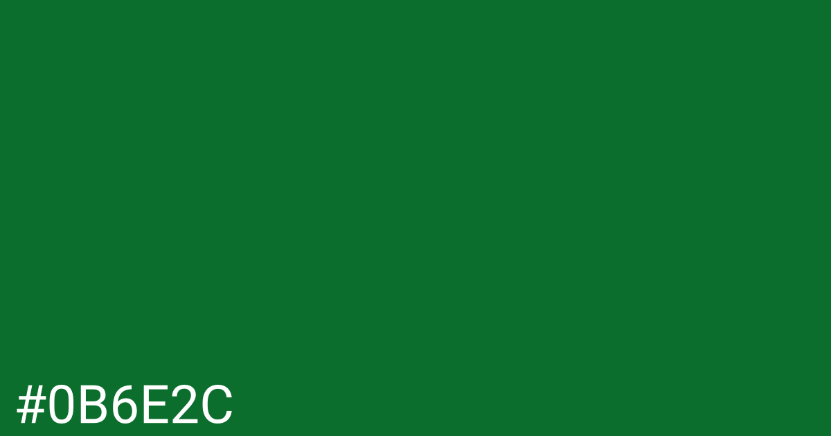 Hex color #0b6e2c graphic