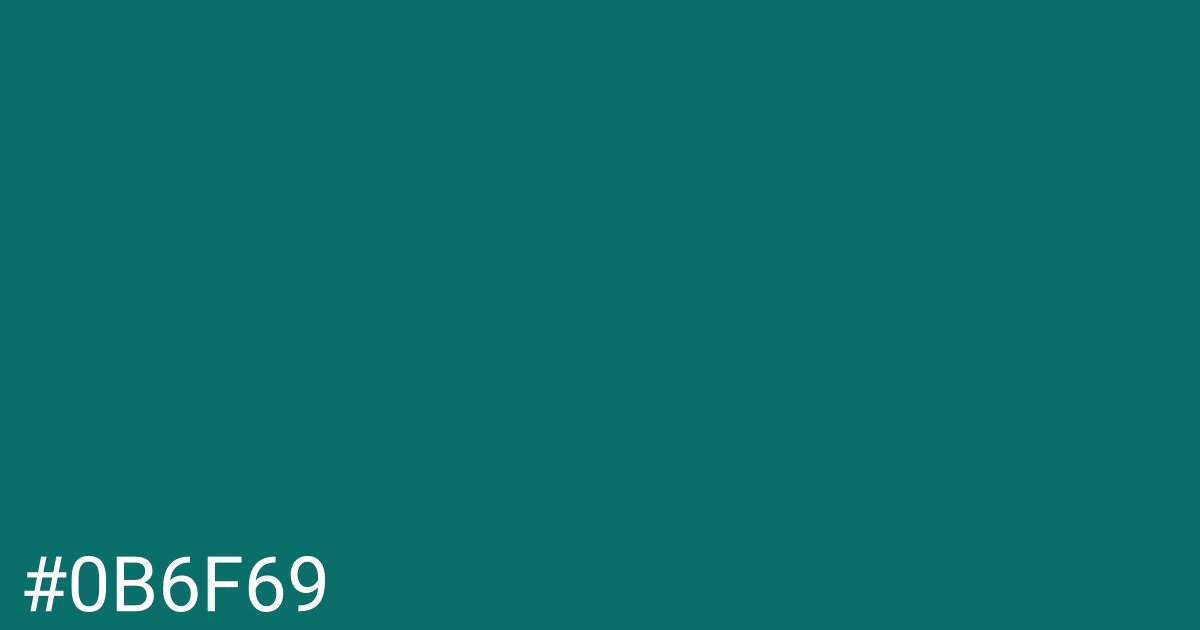 Hex color #0b6f69 graphic