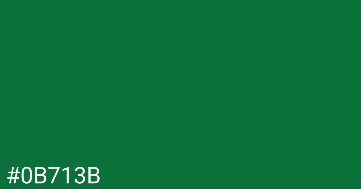 Hex color #0b713b graphic