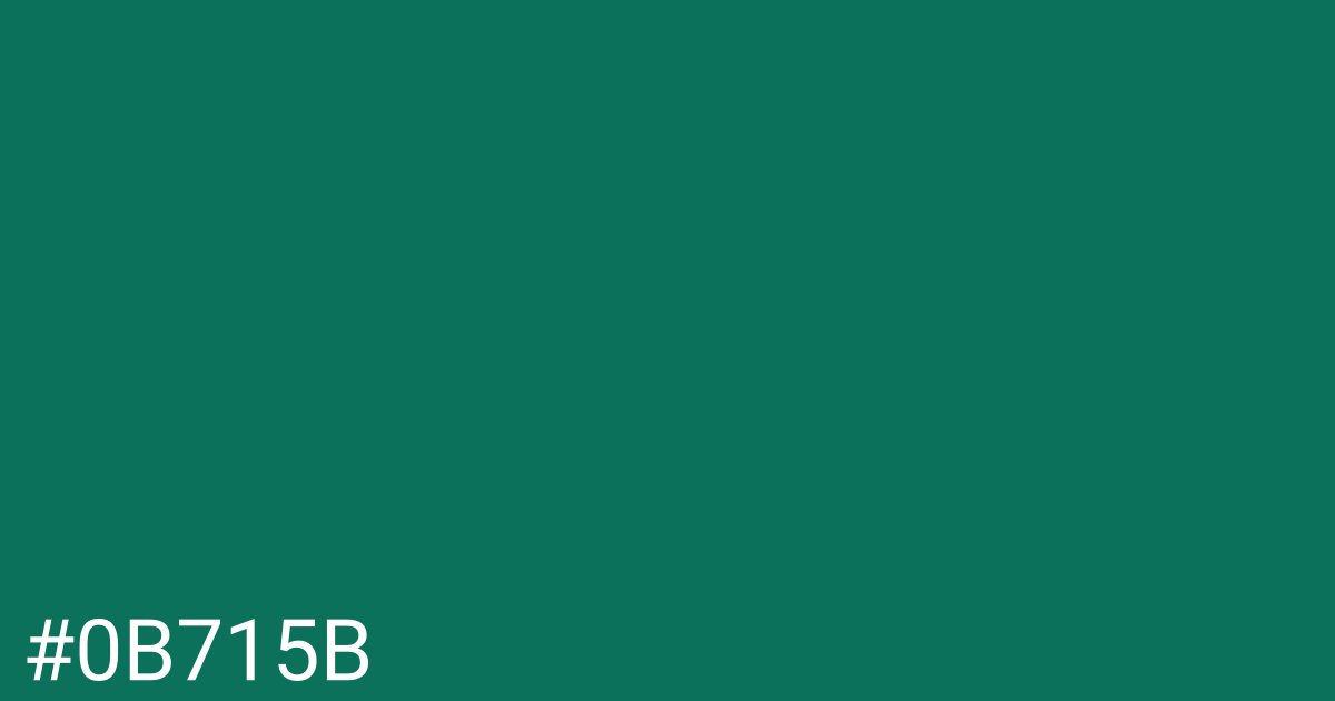 Hex color #0b715b graphic