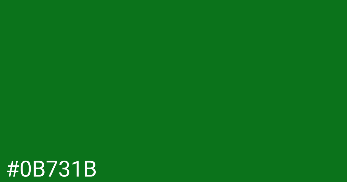 Hex color #0b731b graphic