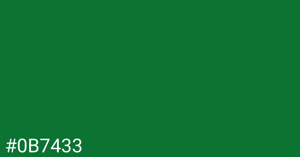 Hex color #0b7433 graphic