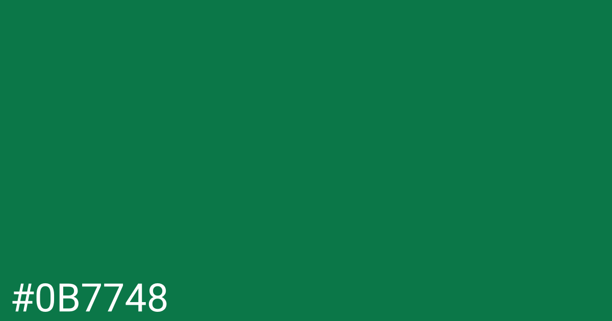 Hex color #0b7748 graphic
