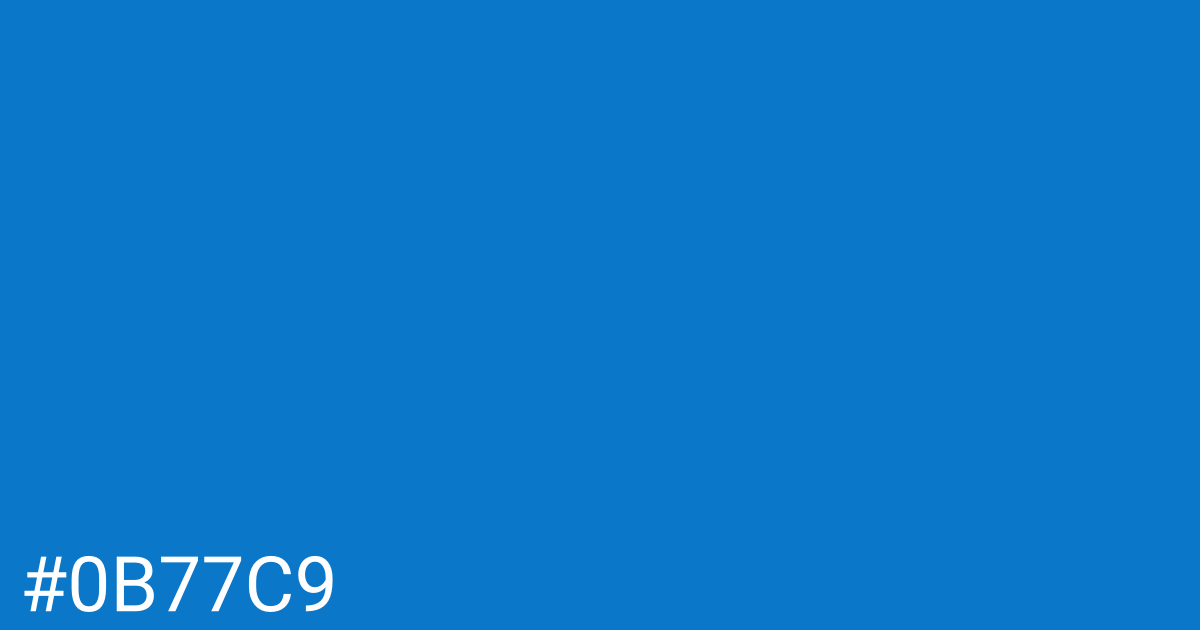 Hex color #0b77c9 graphic