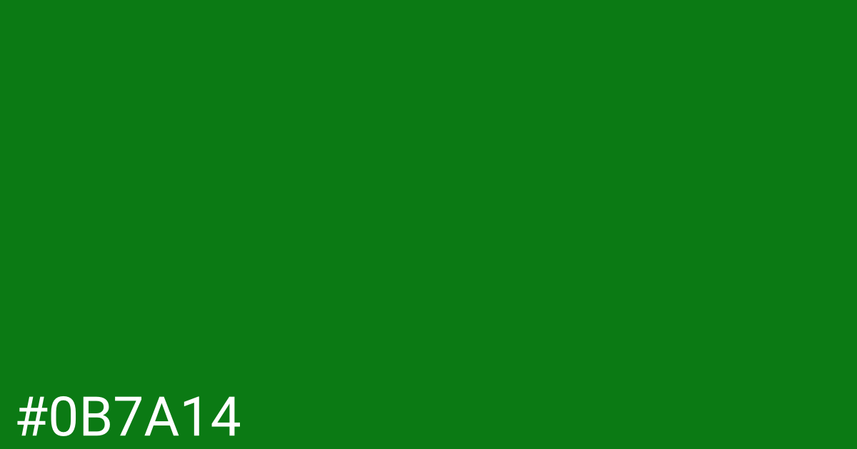 Hex color #0b7a14 graphic