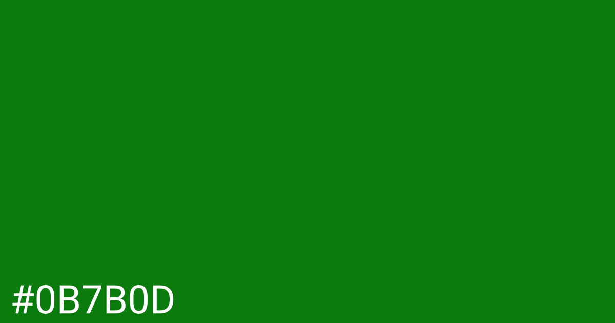 Hex color #0b7b0d graphic