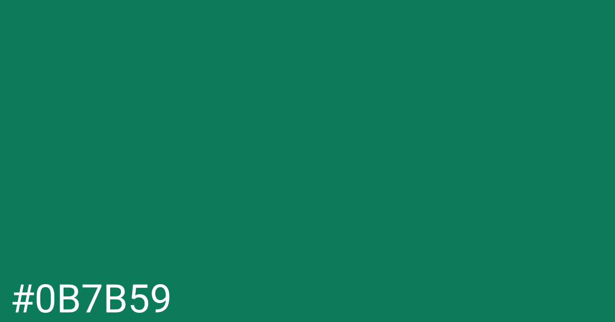 Hex color #0b7b59 graphic