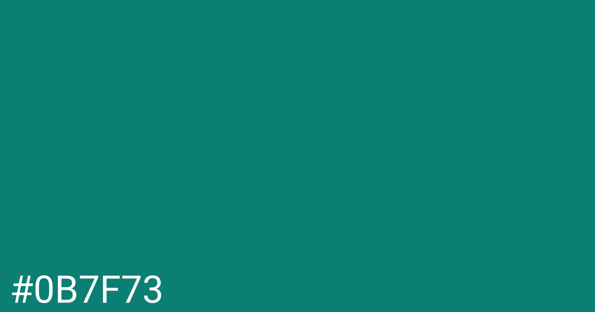 Hex color #0b7f73 graphic