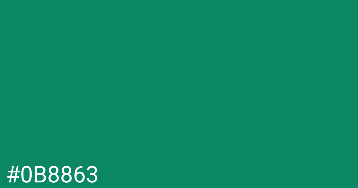 Hex color #0b8863 graphic