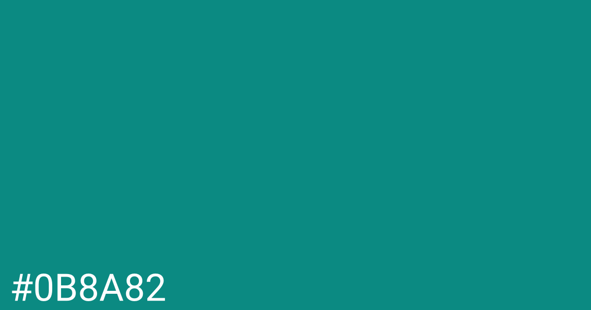 Hex color #0b8a82 graphic