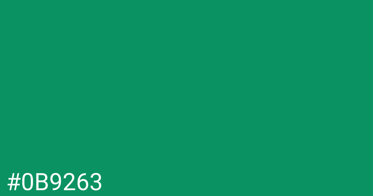 Hex color #0b9263 graphic