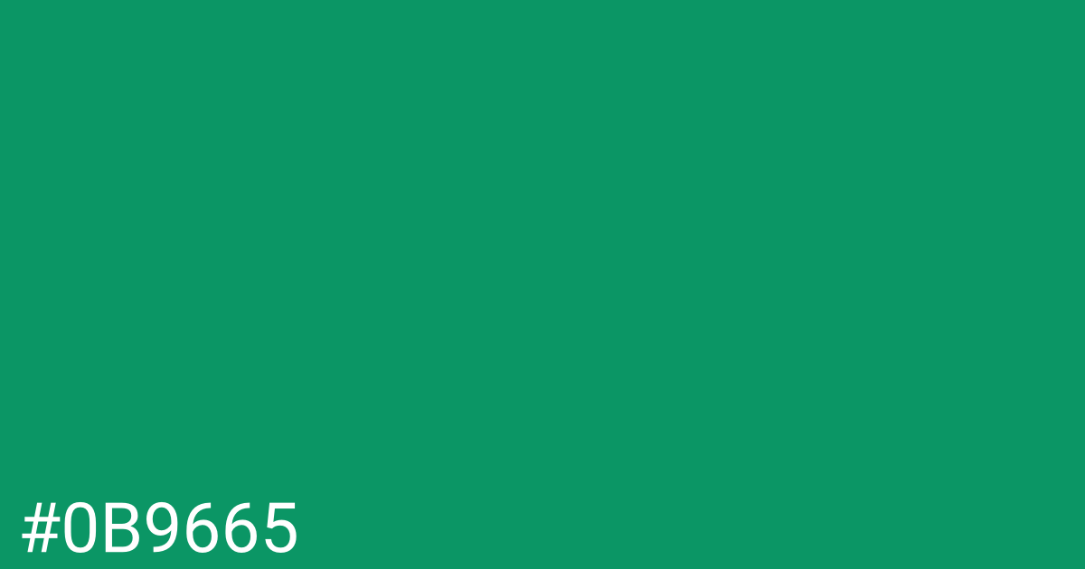 Hex color #0b9665 graphic