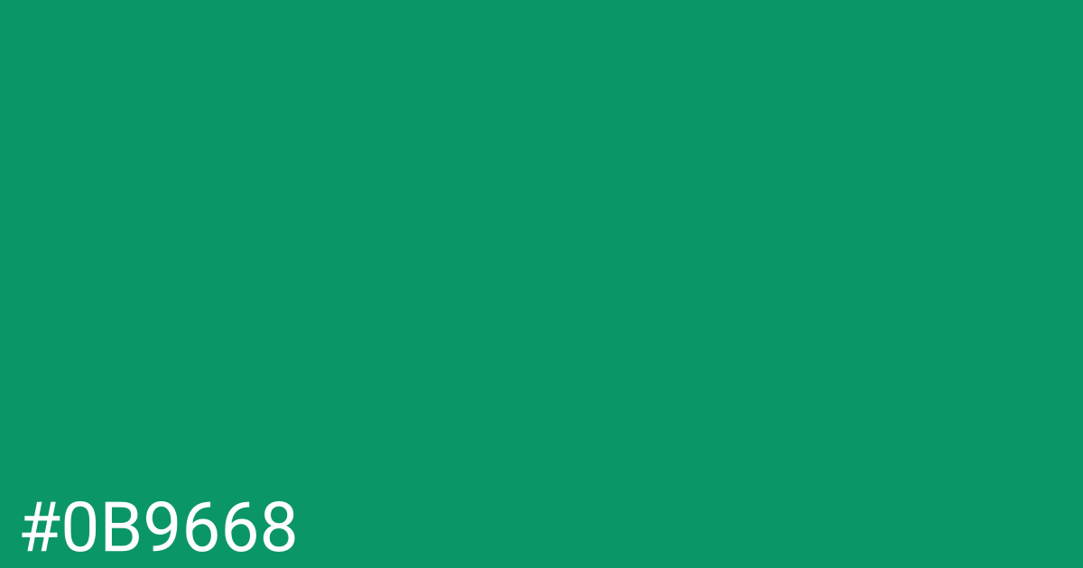 Hex color #0b9668 graphic