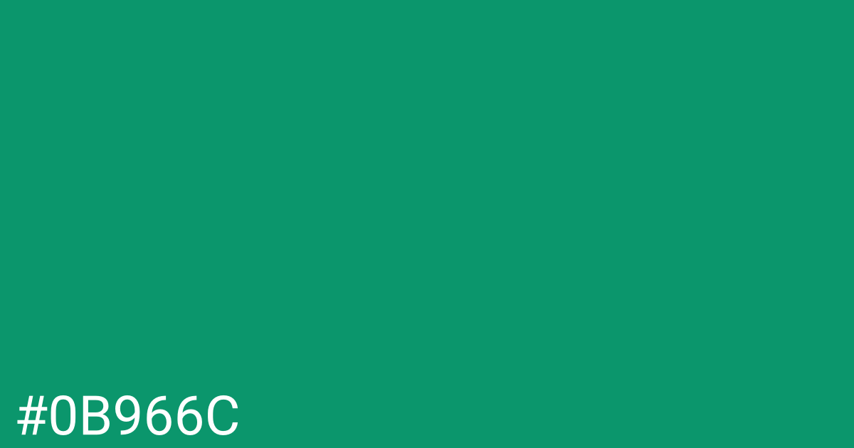 Hex color #0b966c graphic