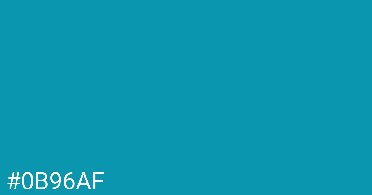 Hex color #0b96af graphic
