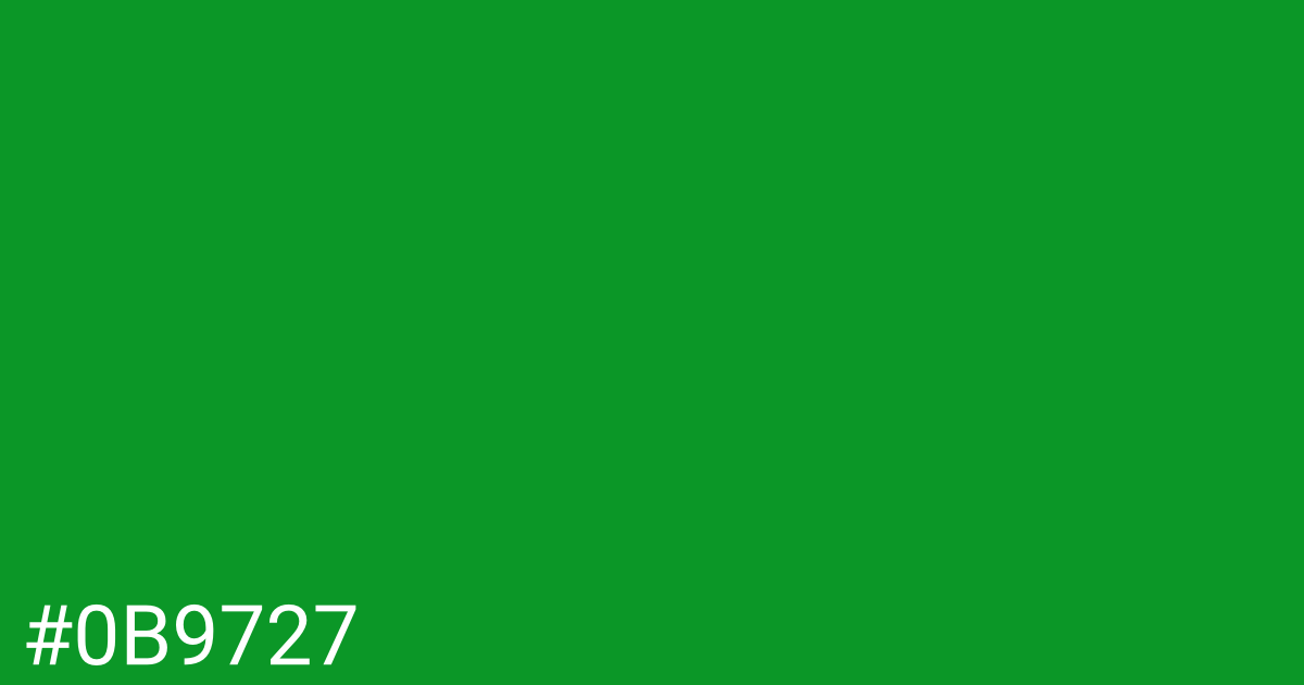 Hex color #0b9727 graphic